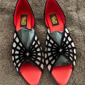 Kat Von D Black and Red Flats